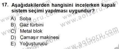Enerji Analizi Dersi 2012 - 2013 Yılı (Vize) Ara Sınav Soruları 17. Soru