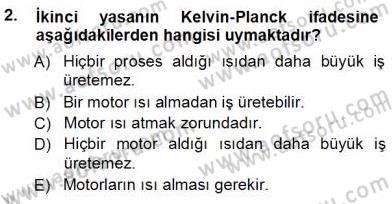Enerji Analizi Dersi 2012 - 2013 Yılı (Vize) Ara Sınav Soruları 2. Soru