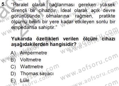 Enerji Analizi Dersi 2012 - 2013 Yılı (Vize) Ara Sınav Soruları 5. Soru