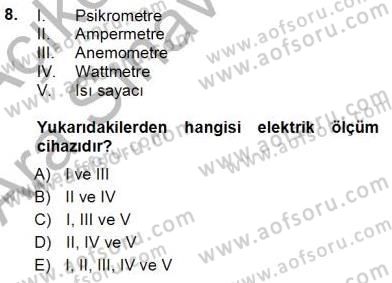 Enerji Analizi Dersi 2012 - 2013 Yılı (Vize) Ara Sınav Soruları 8. Soru