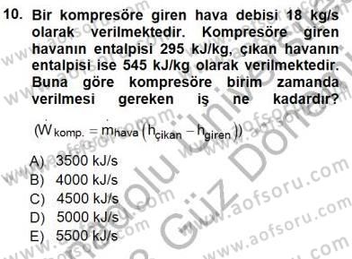 Enerji Analizi Dersi 2012 - 2013 Yılı (Final) Dönem Sonu Sınav Soruları 10. Soru