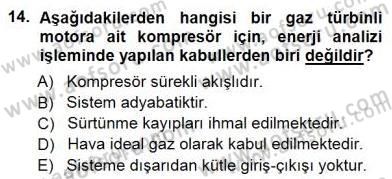 Enerji Analizi Dersi 2012 - 2013 Yılı (Final) Dönem Sonu Sınav Soruları 14. Soru