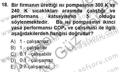 Enerji Analizi Dersi 2012 - 2013 Yılı (Final) Dönem Sonu Sınav Soruları 18. Soru