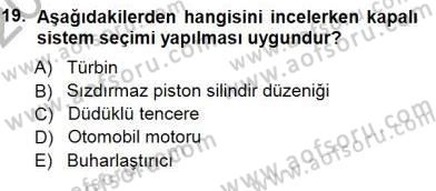 Enerji Analizi Dersi 2012 - 2013 Yılı (Final) Dönem Sonu Sınav Soruları 19. Soru