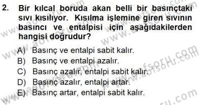 Enerji Analizi Dersi 2012 - 2013 Yılı (Final) Dönem Sonu Sınav Soruları 2. Soru