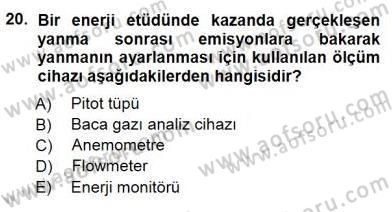 Enerji Analizi Dersi 2012 - 2013 Yılı (Final) Dönem Sonu Sınav Soruları 20. Soru