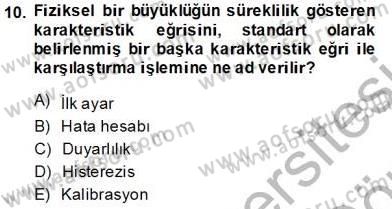 Enerji Analizi Dersi 2013 - 2014 Yılı (Vize) Ara Sınav Soruları 10. Soru