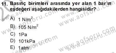 Enerji Analizi Dersi 2013 - 2014 Yılı (Vize) Ara Sınav Soruları 11. Soru