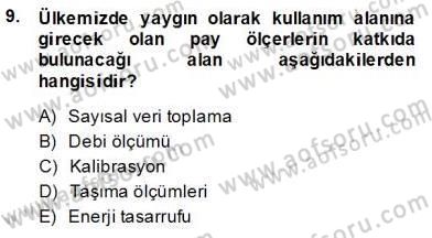 Enerji Analizi Dersi 2013 - 2014 Yılı (Vize) Ara Sınav Soruları 9. Soru
