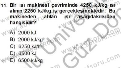 Enerji Analizi Dersi 2013 - 2014 Yılı (Final) Dönem Sonu Sınav Soruları 11. Soru