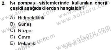 Enerji Analizi Dersi 2013 - 2014 Yılı (Final) Dönem Sonu Sınav Soruları 2. Soru