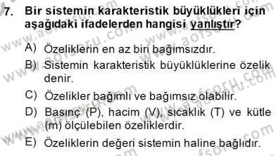 Enerji Analizi Dersi 2013 - 2014 Yılı (Final) Dönem Sonu Sınav Soruları 7. Soru