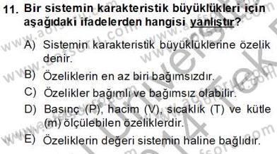 Enerji Analizi Dersi 2013 - 2014 Yılı Tek Ders Sınav Soruları 11. Soru