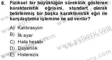 Enerji Analizi Dersi 2013 - 2014 Yılı Tek Ders Sınav Soruları 8. Soru