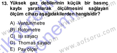 Enerji Analizi Dersi 2014 - 2015 Yılı (Vize) Ara Sınav Soruları 13. Soru