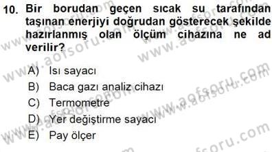 Enerji Analizi Dersi 2015 - 2016 Yılı (Vize) Ara Sınav Soruları 10. Soru