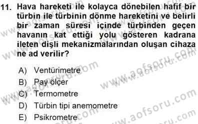 Enerji Analizi Dersi 2015 - 2016 Yılı (Vize) Ara Sınav Soruları 11. Soru