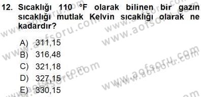 Enerji Analizi Dersi 2015 - 2016 Yılı (Vize) Ara Sınav Soruları 12. Soru