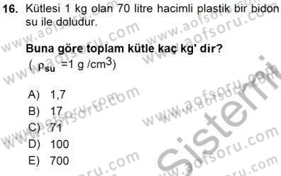 Enerji Analizi Dersi 2015 - 2016 Yılı (Vize) Ara Sınav Soruları 16. Soru