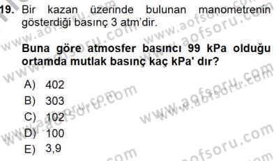 Enerji Analizi Dersi 2015 - 2016 Yılı (Vize) Ara Sınav Soruları 19. Soru