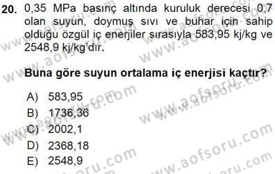 Enerji Analizi Dersi 2015 - 2016 Yılı (Vize) Ara Sınav Soruları 20. Soru