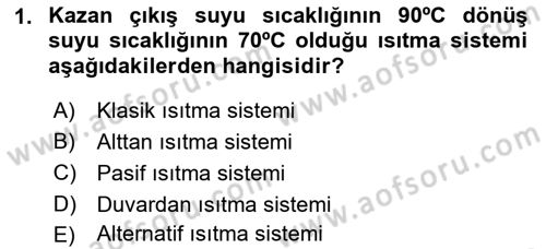 Enerji Analizi Dersi 2016 - 2017 Yılı (Vize) Ara Sınav Soruları 1. Soru