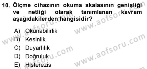 Enerji Analizi Dersi 2016 - 2017 Yılı (Vize) Ara Sınavı 10. Soru