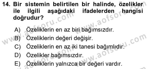 Enerji Analizi Dersi 2016 - 2017 Yılı (Vize) Ara Sınav Soruları 14. Soru