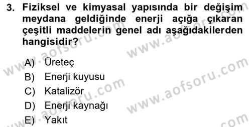Enerji Analizi Dersi 2016 - 2017 Yılı (Vize) Ara Sınav Soruları 3. Soru