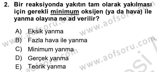 Enerji Analizi Dersi 2017 - 2018 Yılı (Vize) Ara Sınav Soruları 2. Soru
