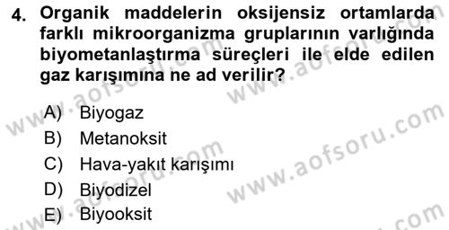 Enerji Analizi Dersi 2017 - 2018 Yılı (Vize) Ara Sınav Soruları 4. Soru
