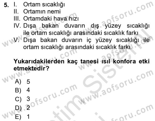 Enerji Analizi Dersi 2017 - 2018 Yılı (Vize) Ara Sınav Soruları 5. Soru
