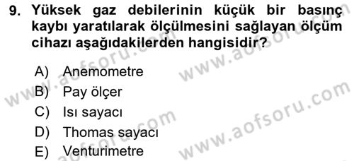 Enerji Analizi Dersi 2017 - 2018 Yılı (Vize) Ara Sınav Soruları 9. Soru