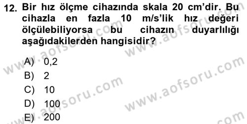 Enerji Analizi Dersi 2019 - 2020 Yılı (Vize) Ara Sınav Soruları 12. Soru