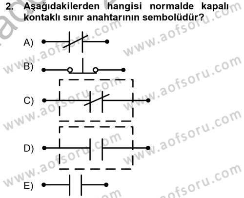 Elektromekanik Kumanda Sistemleri Dersi 2012 - 2013 Yılı (Vize) Ara Sınav Soruları 2. Soru