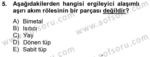 Elektromekanik Kumanda Sistemleri Dersi 2012 - 2013 Yılı (Vize) Ara Sınav Soruları 5. Soru