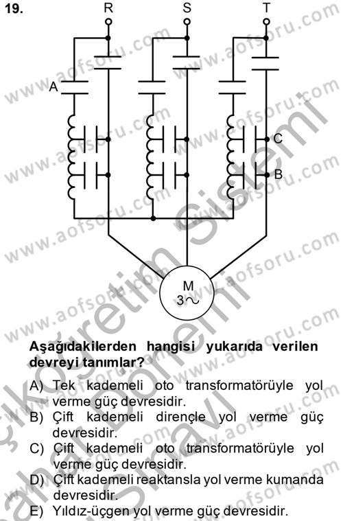 Elektromekanik Kumanda Sistemleri Dersi 2012 - 2013 Yılı (Final) Dönem Sonu Sınav Soruları 19. Soru