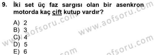 Elektromekanik Kumanda Sistemleri Dersi 2012 - 2013 Yılı (Final) Dönem Sonu Sınav Soruları 9. Soru