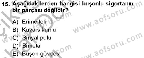 Elektromekanik Kumanda Sistemleri Dersi 2013 - 2014 Yılı (Vize) Ara Sınav Soruları 15. Soru