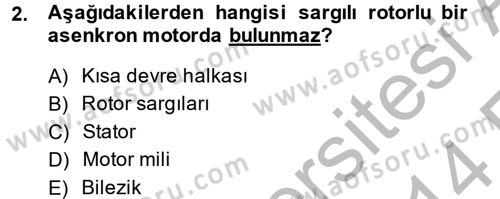 Elektromekanik Kumanda Sistemleri Dersi 2013 - 2014 Yılı (Vize) Ara Sınavı 2. Soru