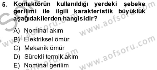 Elektromekanik Kumanda Sistemleri Dersi 2013 - 2014 Yılı (Final) Dönem Sonu Sınav Soruları 5. Soru