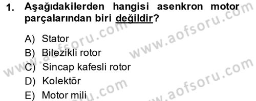 Elektromekanik Kumanda Sistemleri Dersi 2014 - 2015 Yılı (Vize) Ara Sınav Soruları 1. Soru