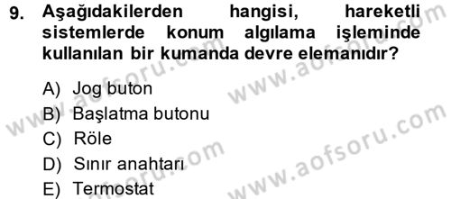 Elektromekanik Kumanda Sistemleri Dersi 2014 - 2015 Yılı (Vize) Ara Sınav Soruları 9. Soru