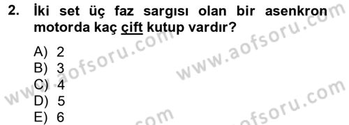 Elektromekanik Kumanda Sistemleri Dersi 2014 - 2015 Yılı Tek Ders Sınav Soruları 2. Soru
