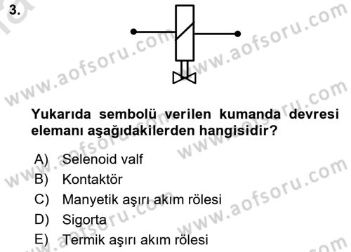 Elektromekanik Kumanda Sistemleri Dersi 2016 - 2017 Yılı (Final) Dönem Sonu Sınav Soruları 3. Soru