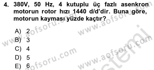 Elektromekanik Kumanda Sistemleri Dersi 2016 - 2017 Yılı (Final) Dönem Sonu Sınav Soruları 4. Soru