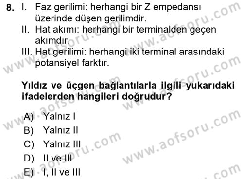 Elektromekanik Kumanda Sistemleri Dersi 2016 - 2017 Yılı (Final) Dönem Sonu Sınav Soruları 8. Soru