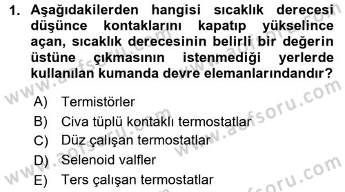 Elektromekanik Kumanda Sistemleri Dersi 2018 - 2019 Yılı Yaz Okulu Sınav Soruları 1. Soru