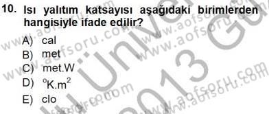 Enerji Tasarrufu Dersi 2012 - 2013 Yılı (Vize) Ara Sınav Soruları 10. Soru
