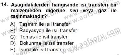 Enerji Tasarrufu Dersi 2012 - 2013 Yılı (Vize) Ara Sınav Soruları 14. Soru